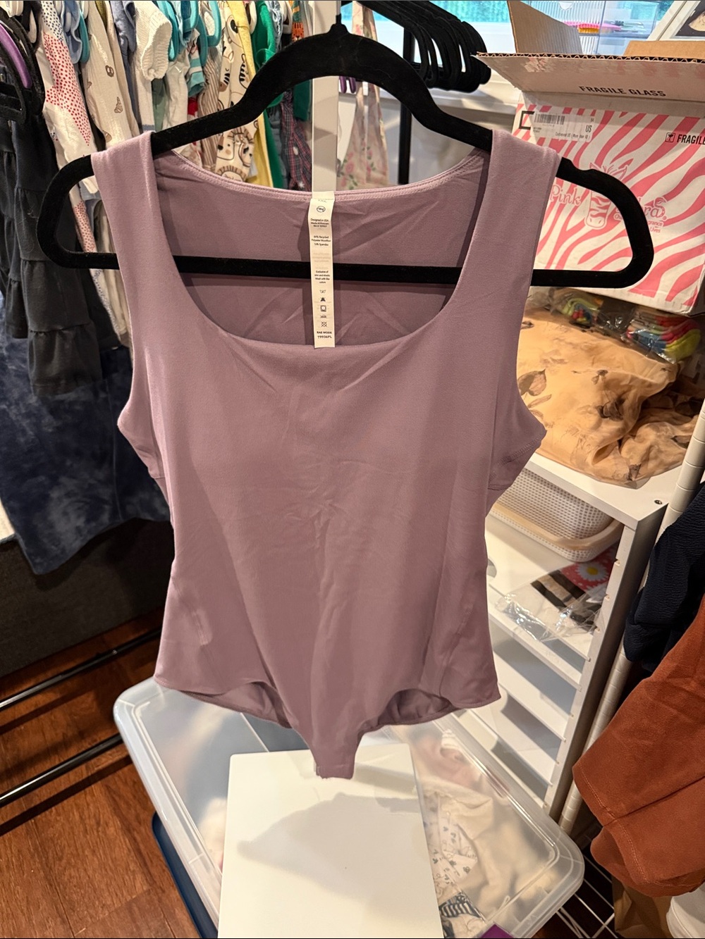 Women’s Lavender Scoop Neck Bodysuit Tank